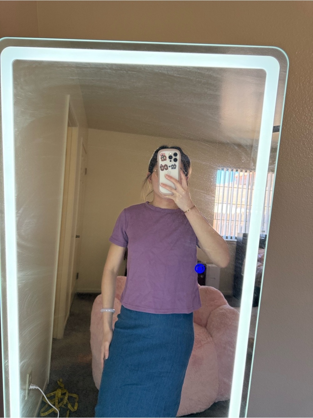 Purple Short-Sleeve Crewneck Tee - Women